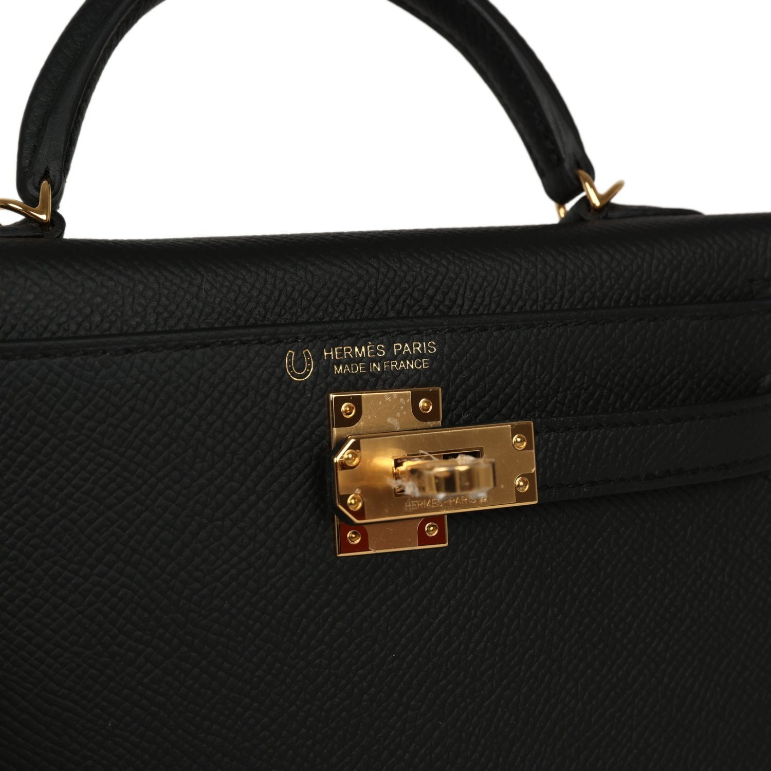 Hermes Special Order (HSS) Kelly Sellier 20 Black Verso Epsom Gold Hardware - view 7